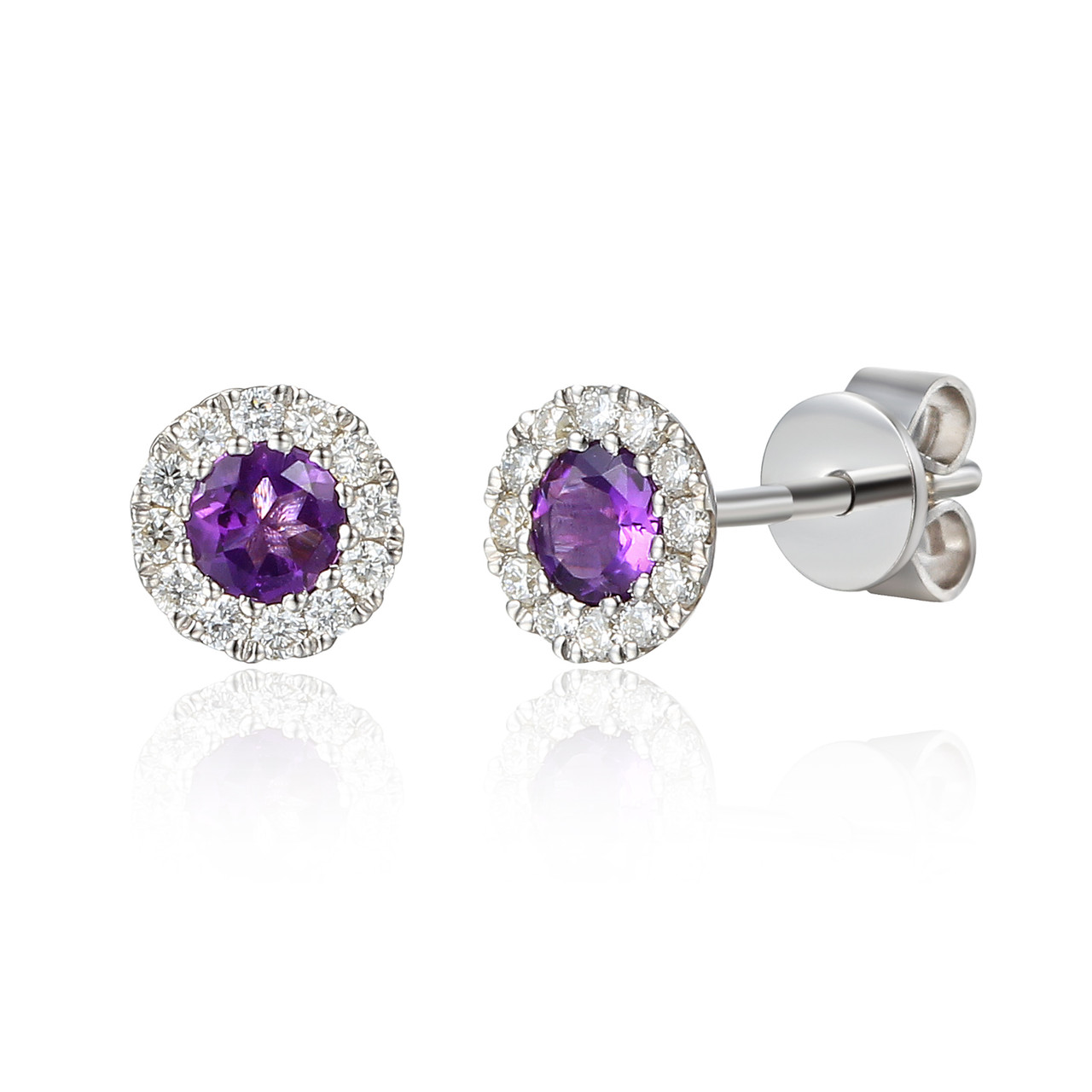 David Yurman Petite Chatelaine Pave Bezel Stud Earrings with Amethyst and  Diamonds | Lee Michaels Fine Jewelry stores